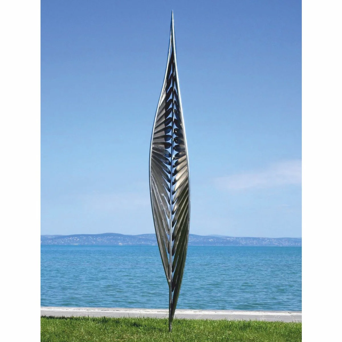 Casa Padrino escultura decorativa de jard¨ªn de acero inoxidable de lujo plata A. 400 cm