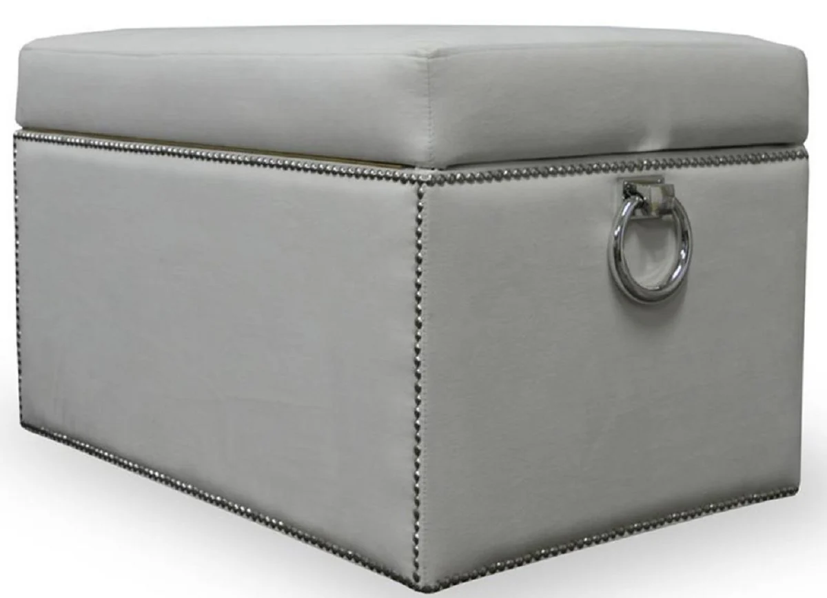 Casa Padrino Cofre de Lujo con Asiento y Asas Redondas 97 x 50 x H. 48 cm - Varios Colores - Banco Plegable Acolchado - Cofre Banco - Calidad de Lujo