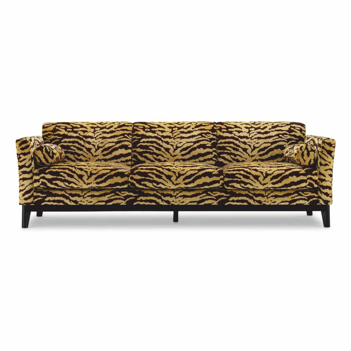 Casa Padrino sof¨¢ de lujo con patr¨®n de tigre amarillo / marr¨®n / negro 239 cm - Muebles de sal¨®n y hotel