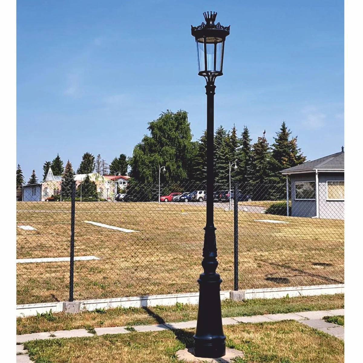 Casa Padrino linterna de jard¨ªn Art Nouveau negro A. 336 cm - Iluminaci¨®n exterior