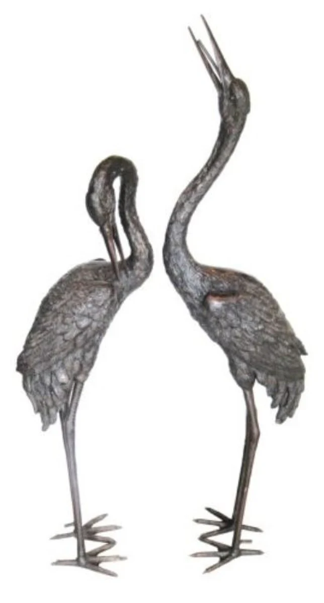 Casa Padrino cigüeña de figuras de bronce in bronce antiguo - Conjunto de Figuras de Decoración de Lujo