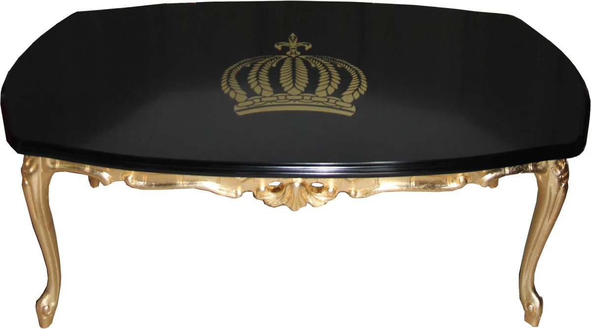 Pomp??s by Casa Padrino baroque coffee table black / gold - Pomp??s baroque living room table designed by Harald Gl??ckler