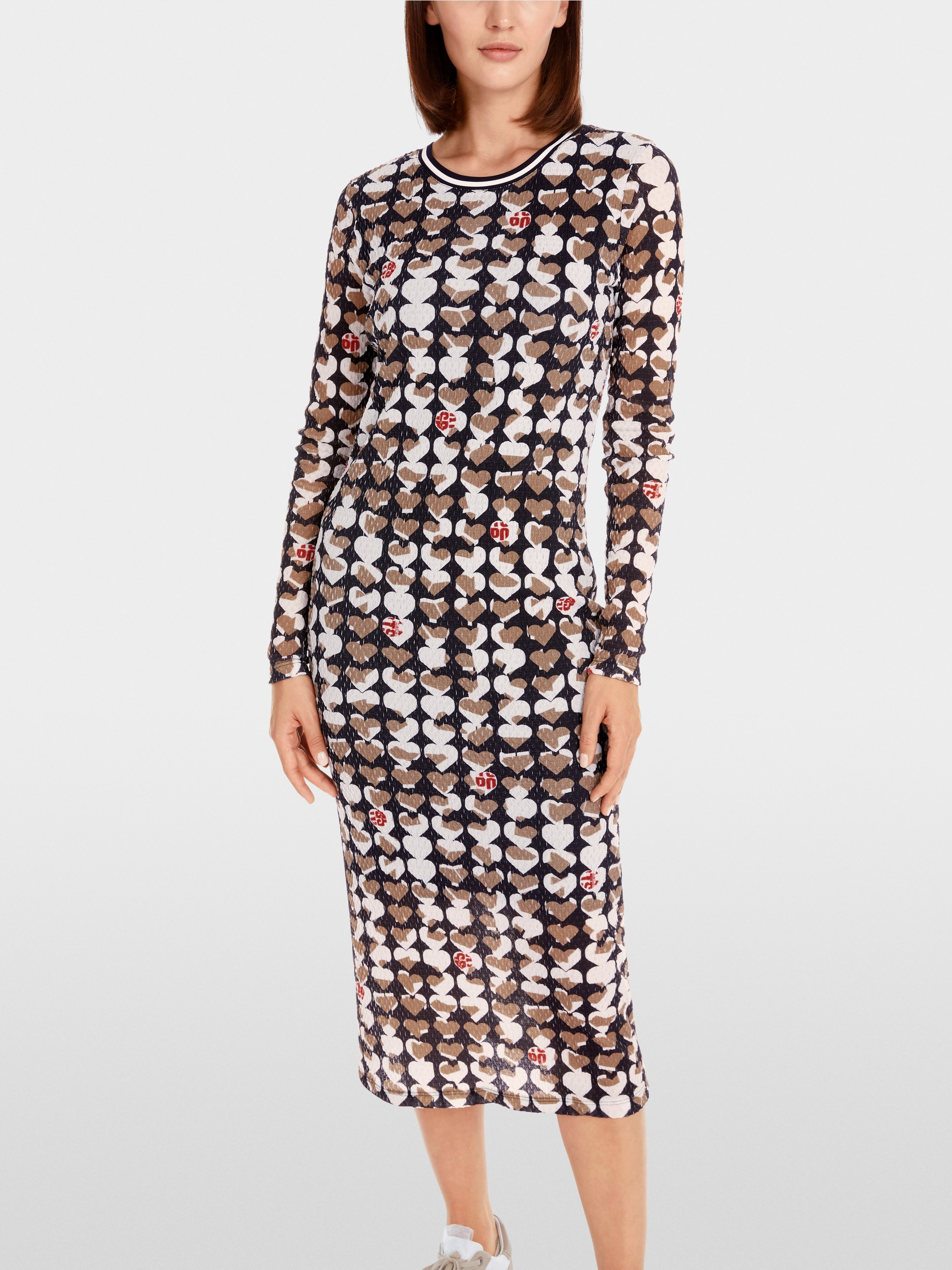 Marc-Cain Slim midi dress with all-over print
