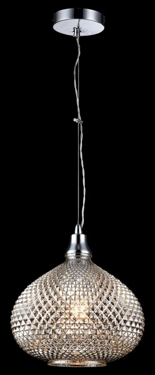 Casa Padrino lámpara colgante de lujo plata Ø 28 x H. 15,3 cm - Muebles de Salón de Lujo