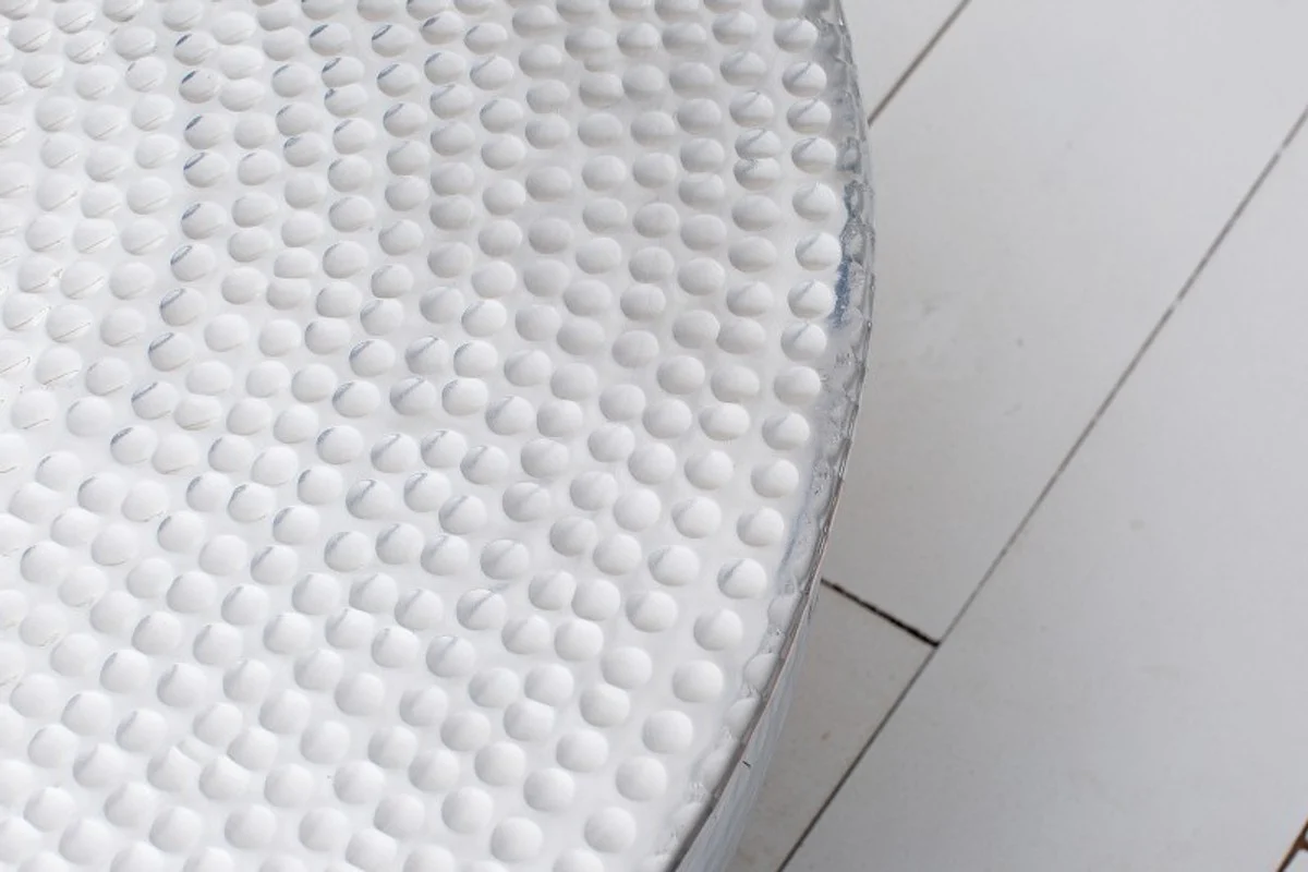 Mesa de centro de lujo Casa Padrino plata 68 cm aluminio - salón mesa salón - único