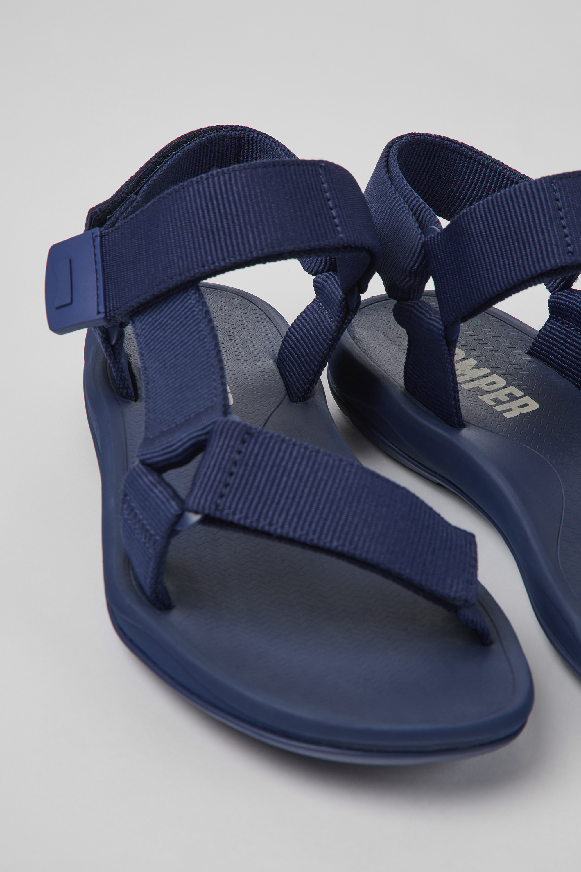 Match - Blue textile sandals for men