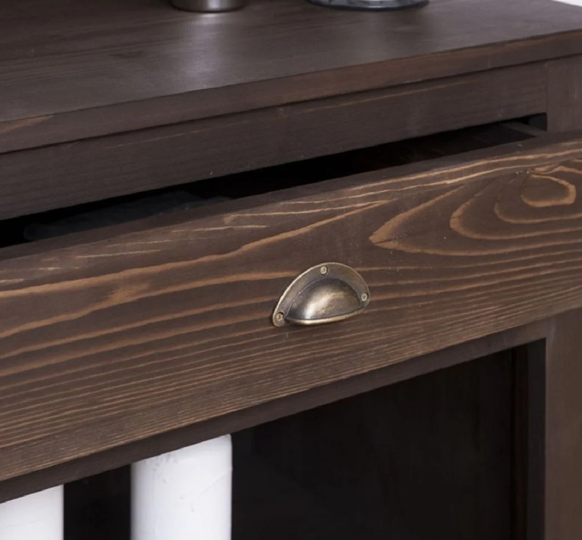 Casa Padrino barra de bar de estilo campestre marr¨®n oscuro 120 cm - Mueble bar