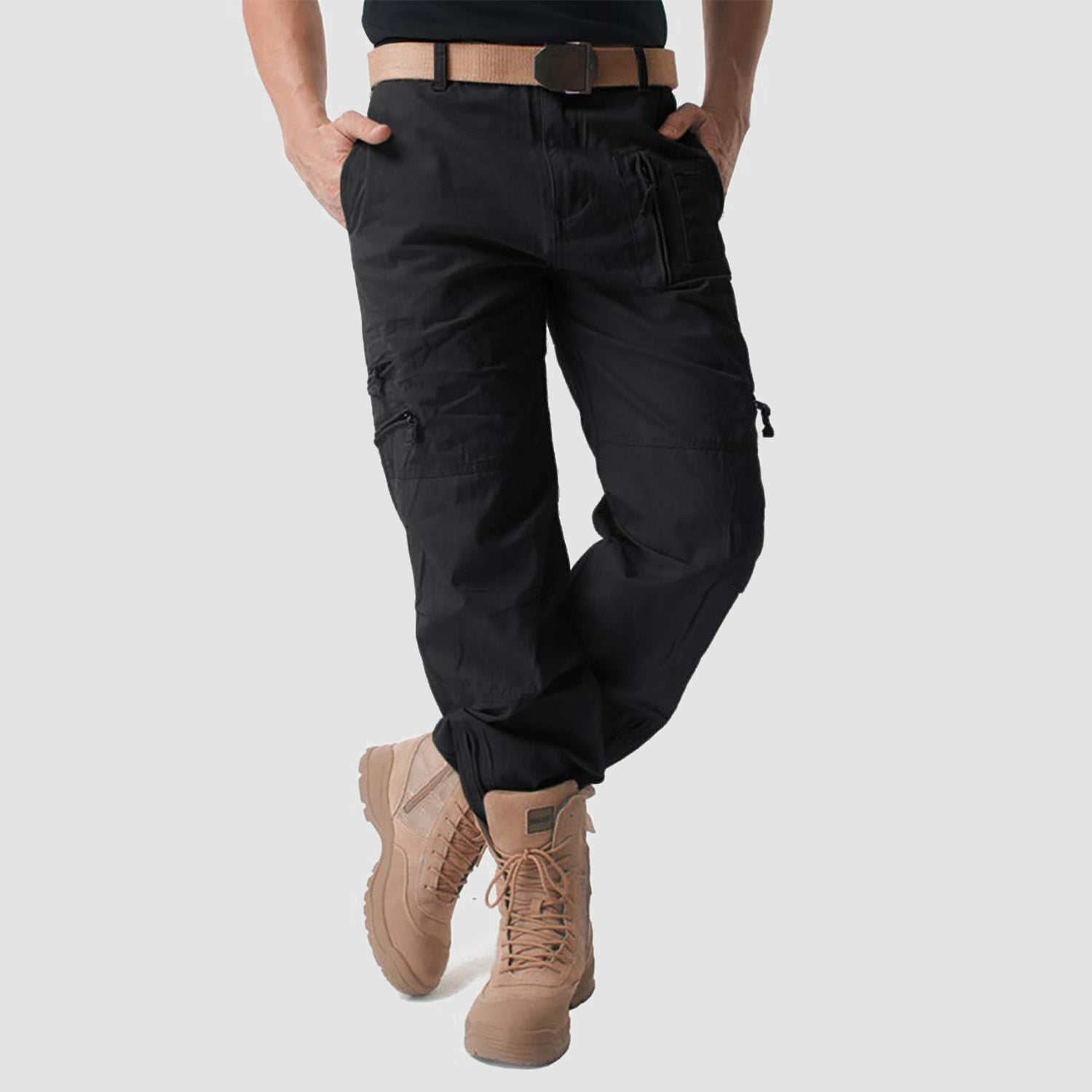 Men's Tactical Pants with 9 Pockets Ripstop Cargo Pants Lightweight Hiking