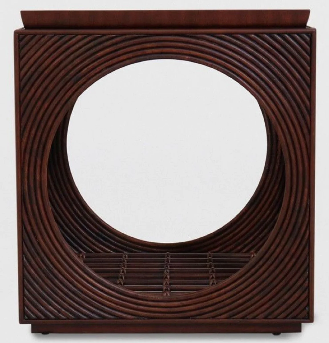 Casa Padrino mesa auxiliar de caoba de lujo en forma de cubo marr¨®n oscuro 50 x 50 x A. 55 cm - Muebles de Sal¨®n - Calidad de Lujo