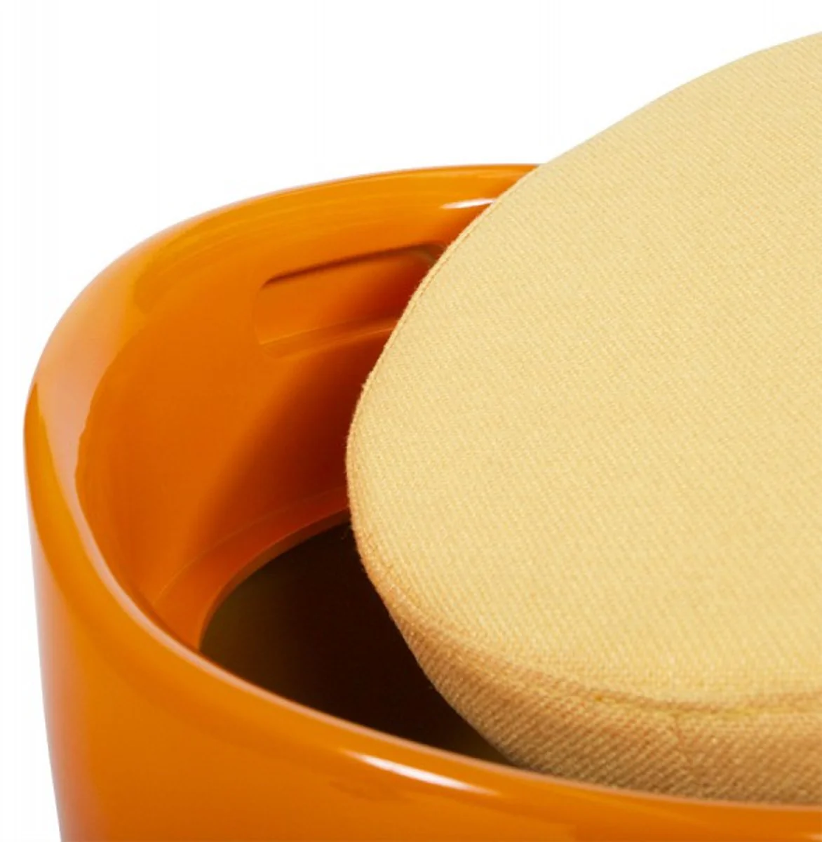 Naranja heces Casa Padrino Dise?o tapizado del asiento y el espacio de almacenamiento debajo del asiento