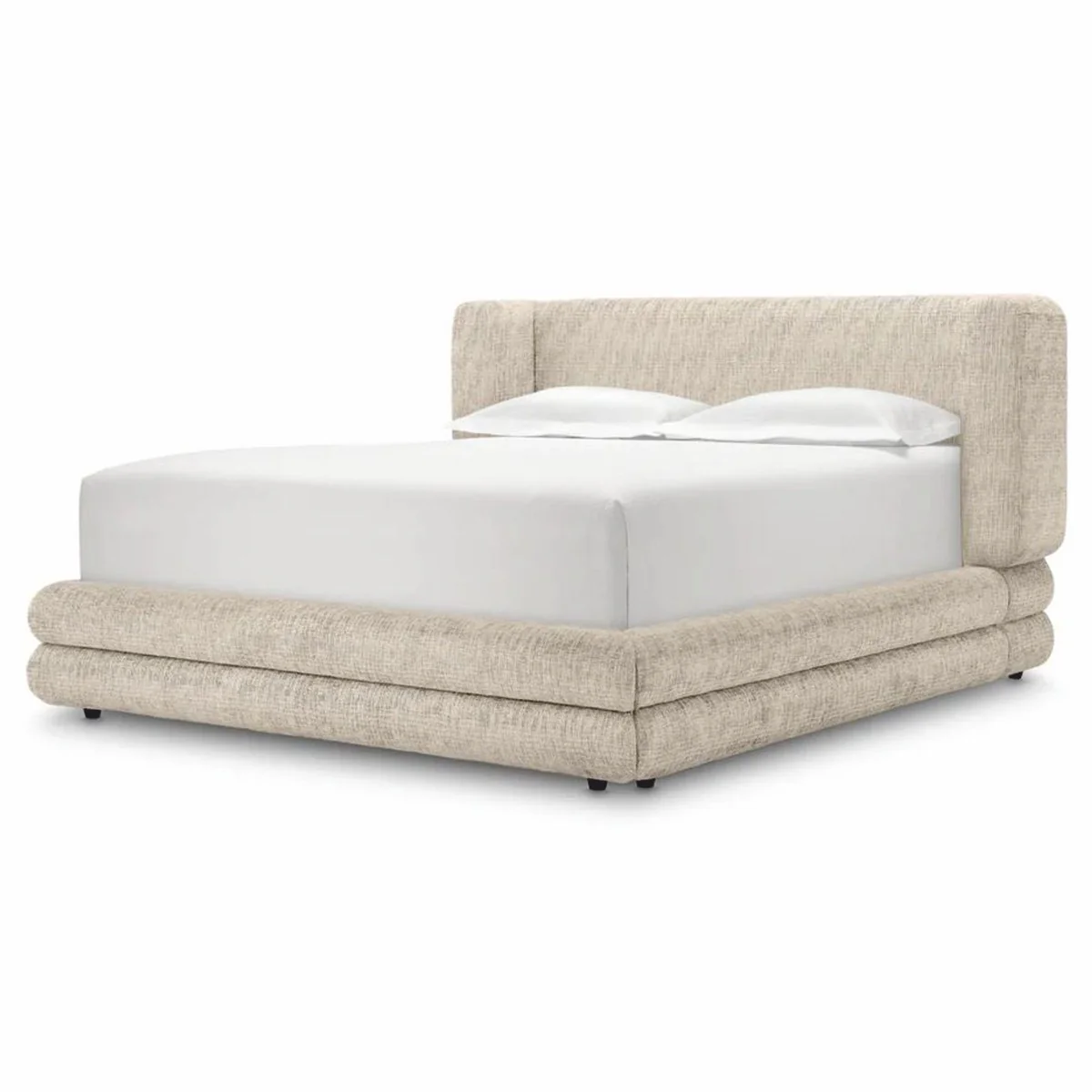 Casa Padrino cama doble de lujo beige / negro - Muebles para hoteles y dormitorios