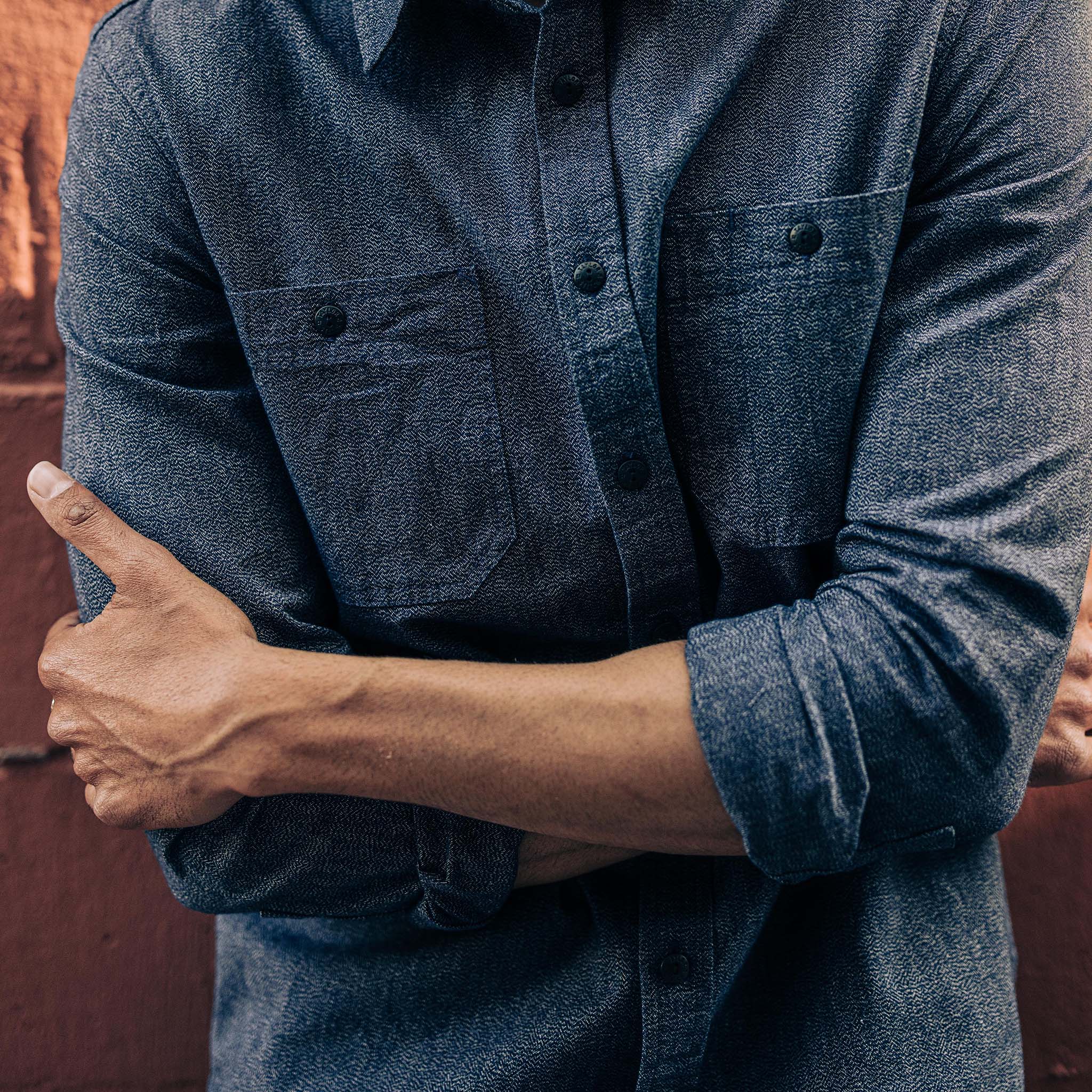 The Utility Shirt in Navy Jaspe