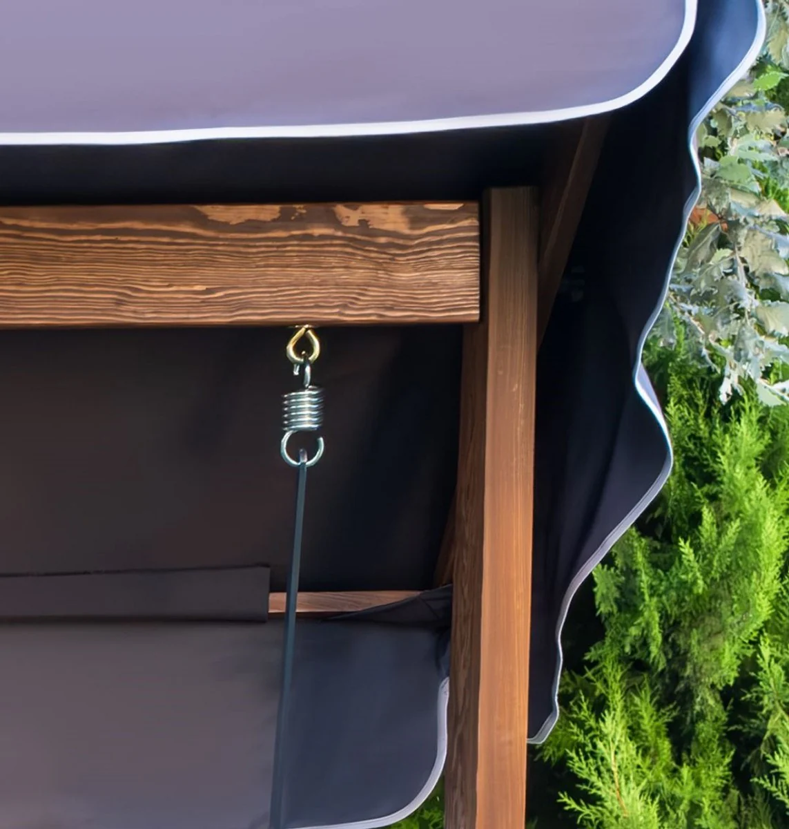 Casa Padrino columpio de Hollywood de lujo p¨²rpura / marr¨®n 237 cm - Columpio de jard¨ªn