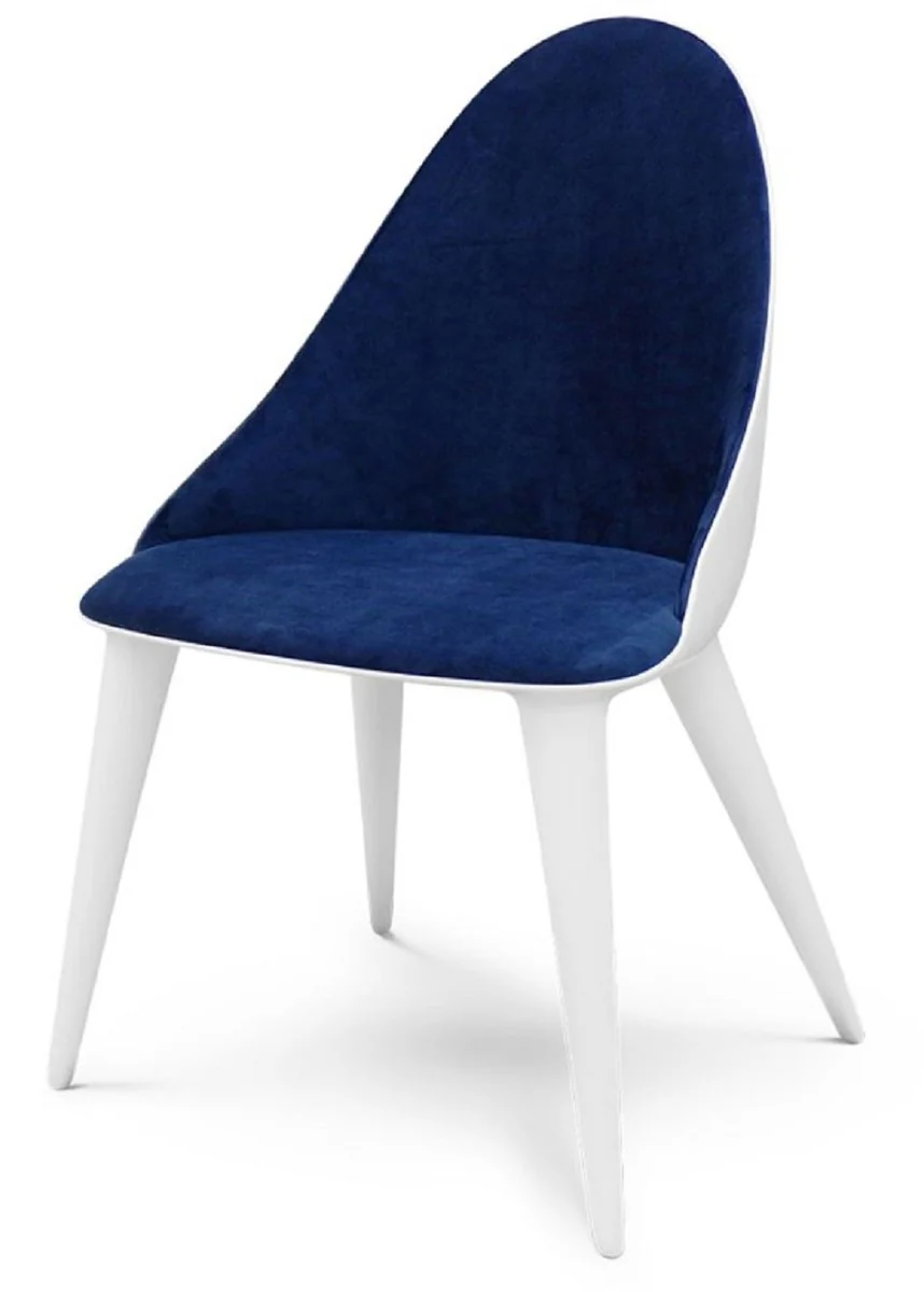 Casa Padrino silla de jard¨ªn de lujo azul / blanco mate A. 94 cm - Muebles de jard¨ªn de lujo