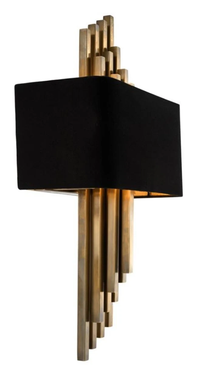 Casa Padrino aplique de pared vintage latón / negro 31 x H. 59 cm - Mobiliario de Hotel y Restaurante