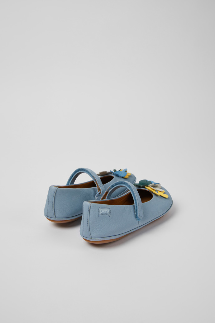 Twins Blue leather ballerinas for boys