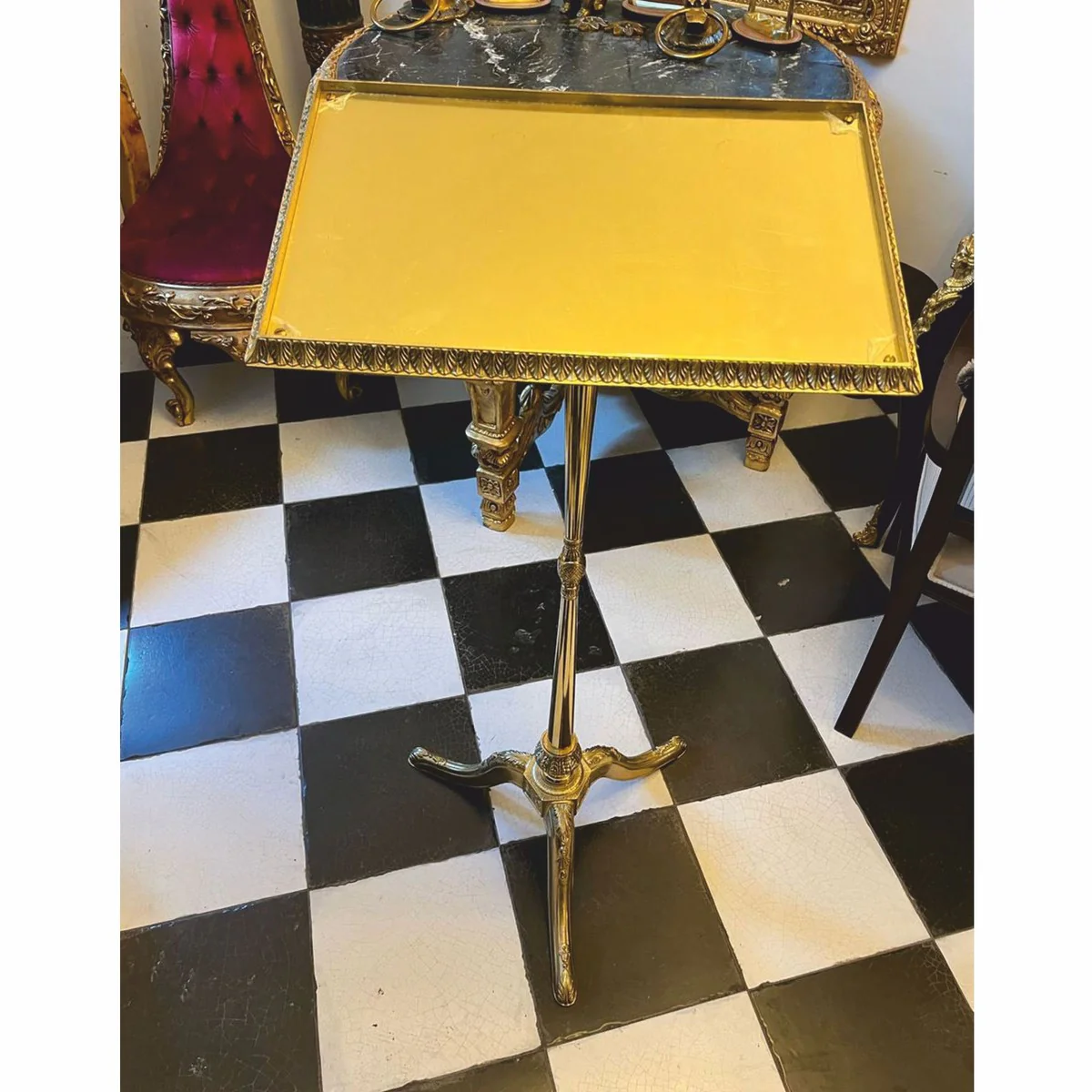 Casa Padrino atril de m¨²sica barroco de lujo de lat¨®n A. 120 cm - Hecho en Italia