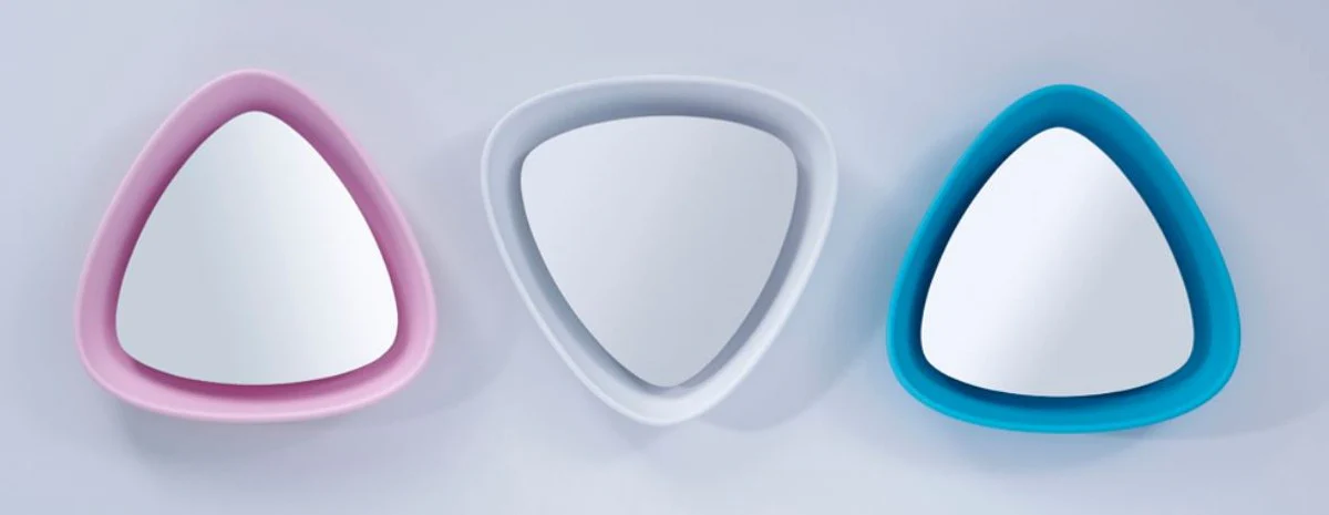 Casa Padrino espejo de dise?o de lujo rosa 64 x H. 63 cm - Espejo de Pared de Dise?o con Luz