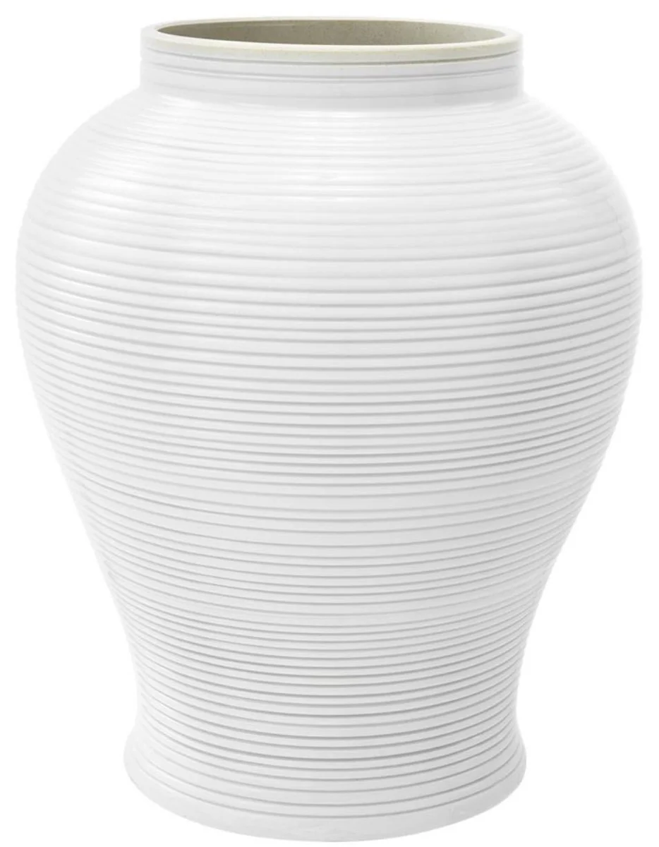 Casa Padrino jarra de porcelana de lujo con tapa blanca Ø 40 x H. 65 cm - Hotel & Restaurant Decoration