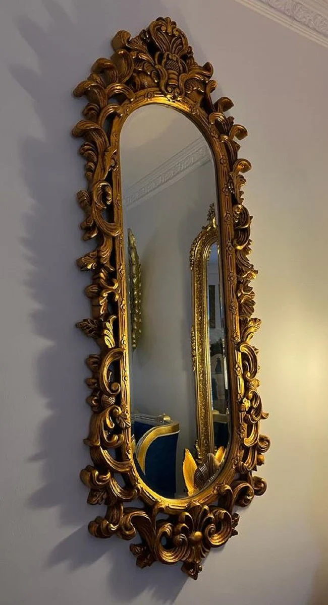 Casa Padrino espejo barroco oro - Magn¨ªfico espejo de pared con decoraciones - Espejo de guardarropa barroco - Espejo de pared estilo barroco - Muebles de estilo barroco - Muebles barrocos