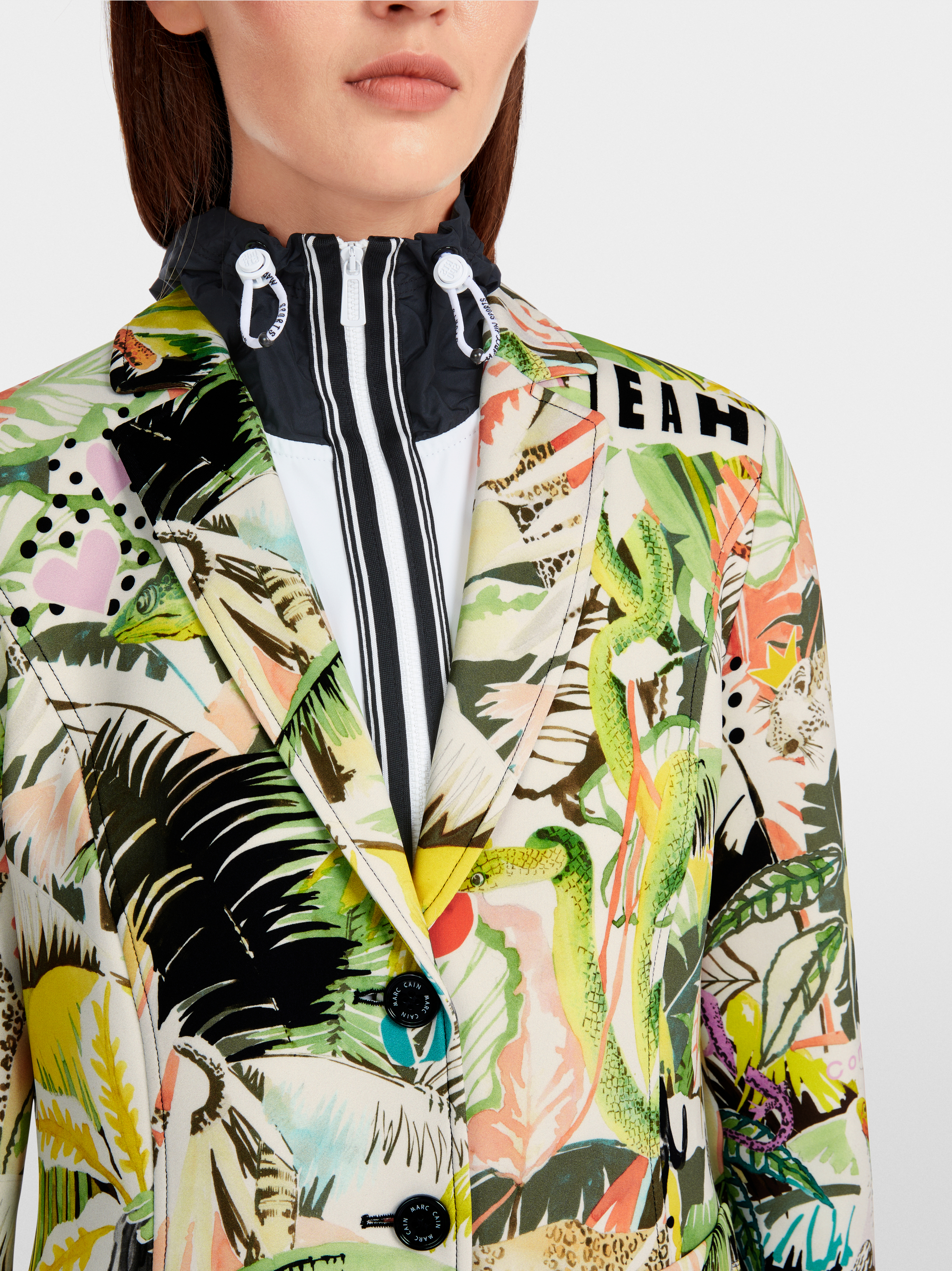 Marc-Cain Slim blazer in scuba jersey