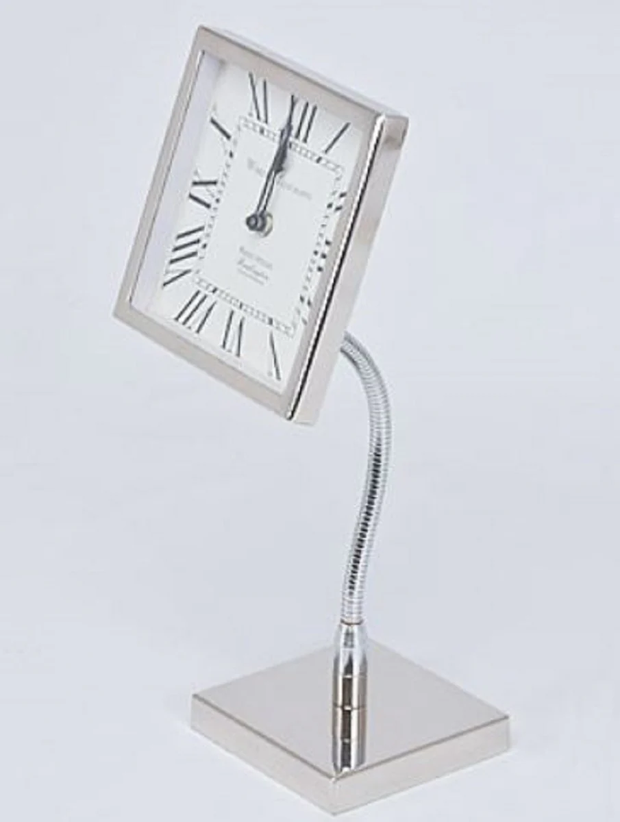 Casa Padrino reloj de mesa de latón de lujo 16 x 12 x H. 41 cm - Accesorios Deco