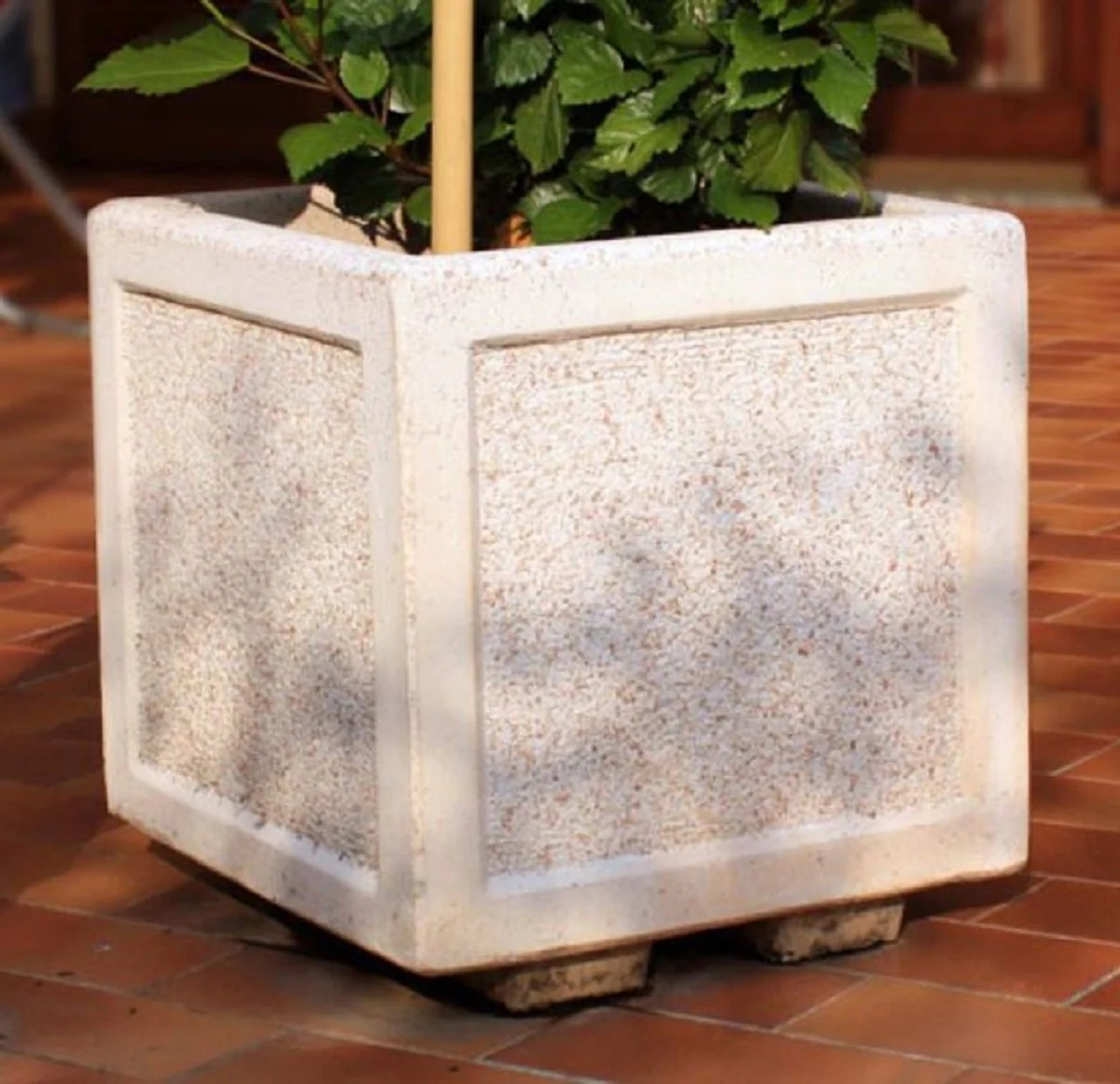 Casa Padrino maceta de hormig¨®n rosa 42 x 42 x A. 44 cm - Macetero cuadrada de hormig¨®n