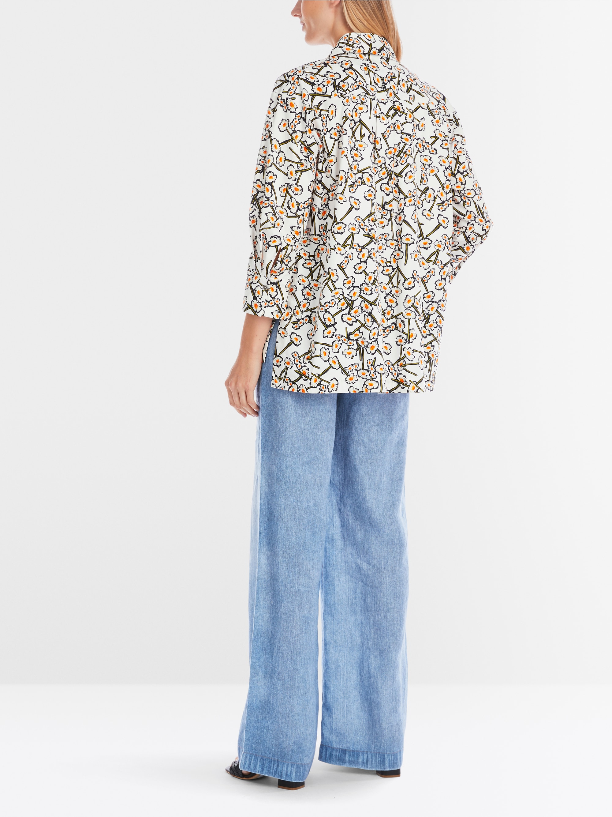 Marc-Cain Shirt blouse with daisy print