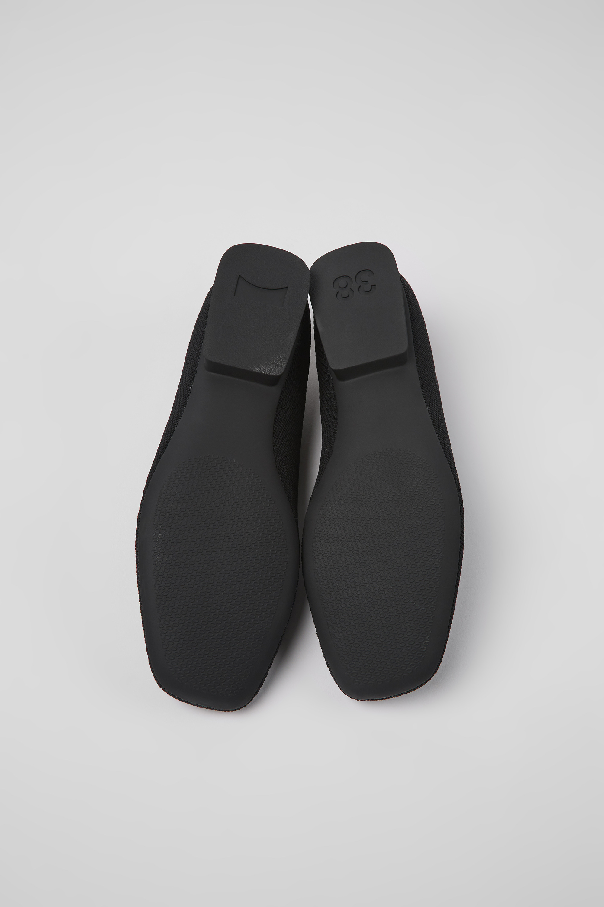 Casi Myra - Black one-piece knit ballerinas for women