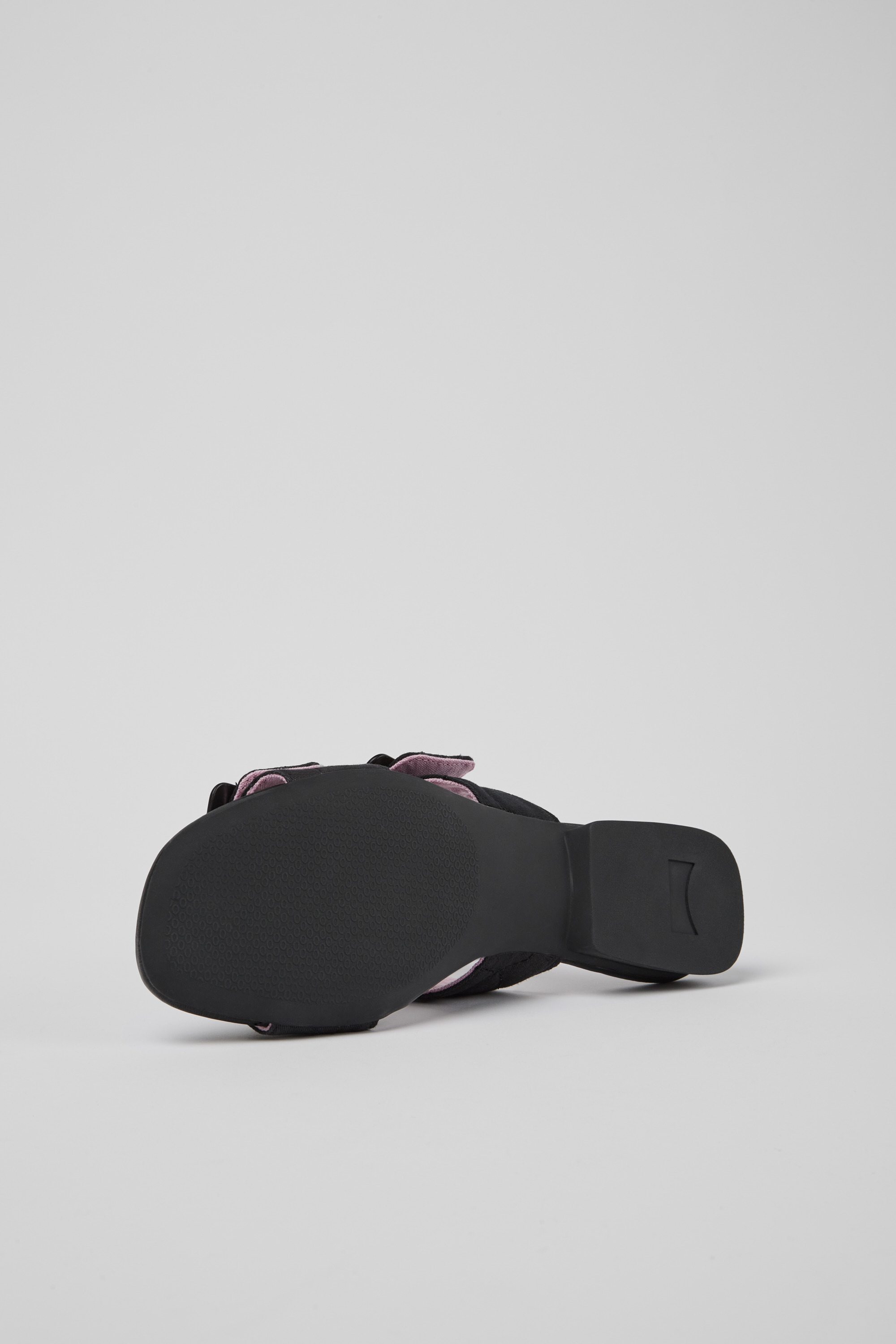 Casi Myra - Black recycled PET sandals for women