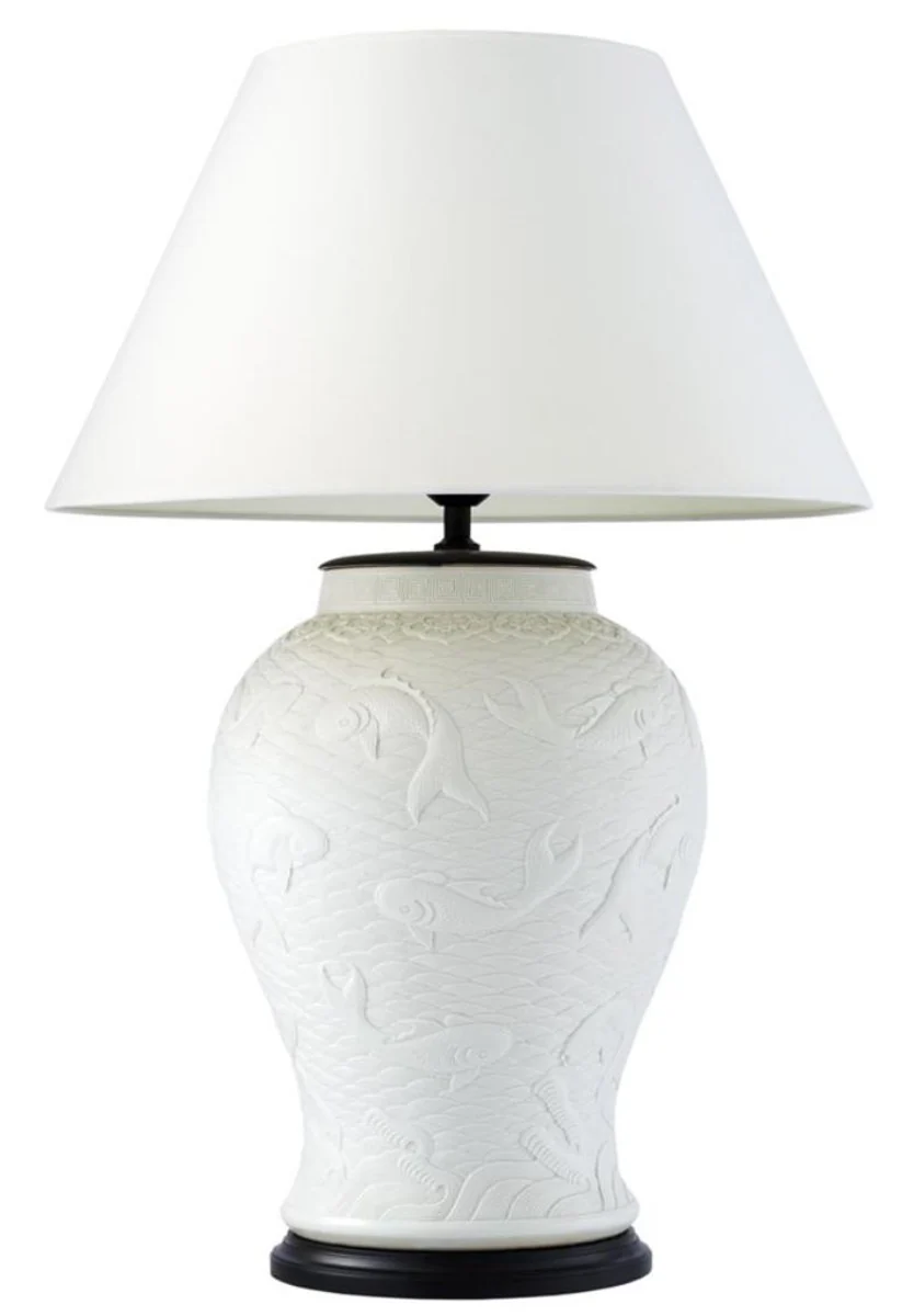 Casa Padrino luz de mesa de porcelana de lujo blanco - edici¨®n limitada