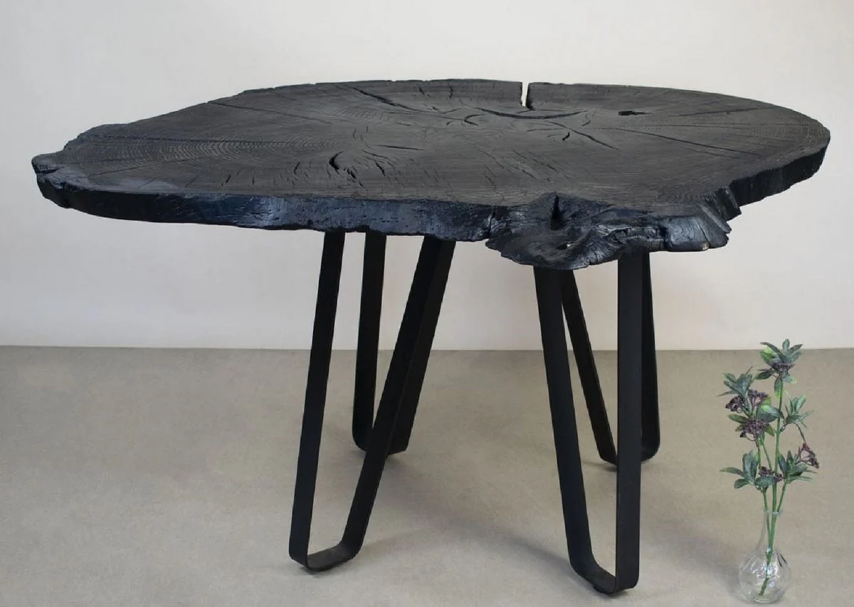 Casa Padrino mesa de comedor de lujo negro 140 x 110 x A. 75 cm