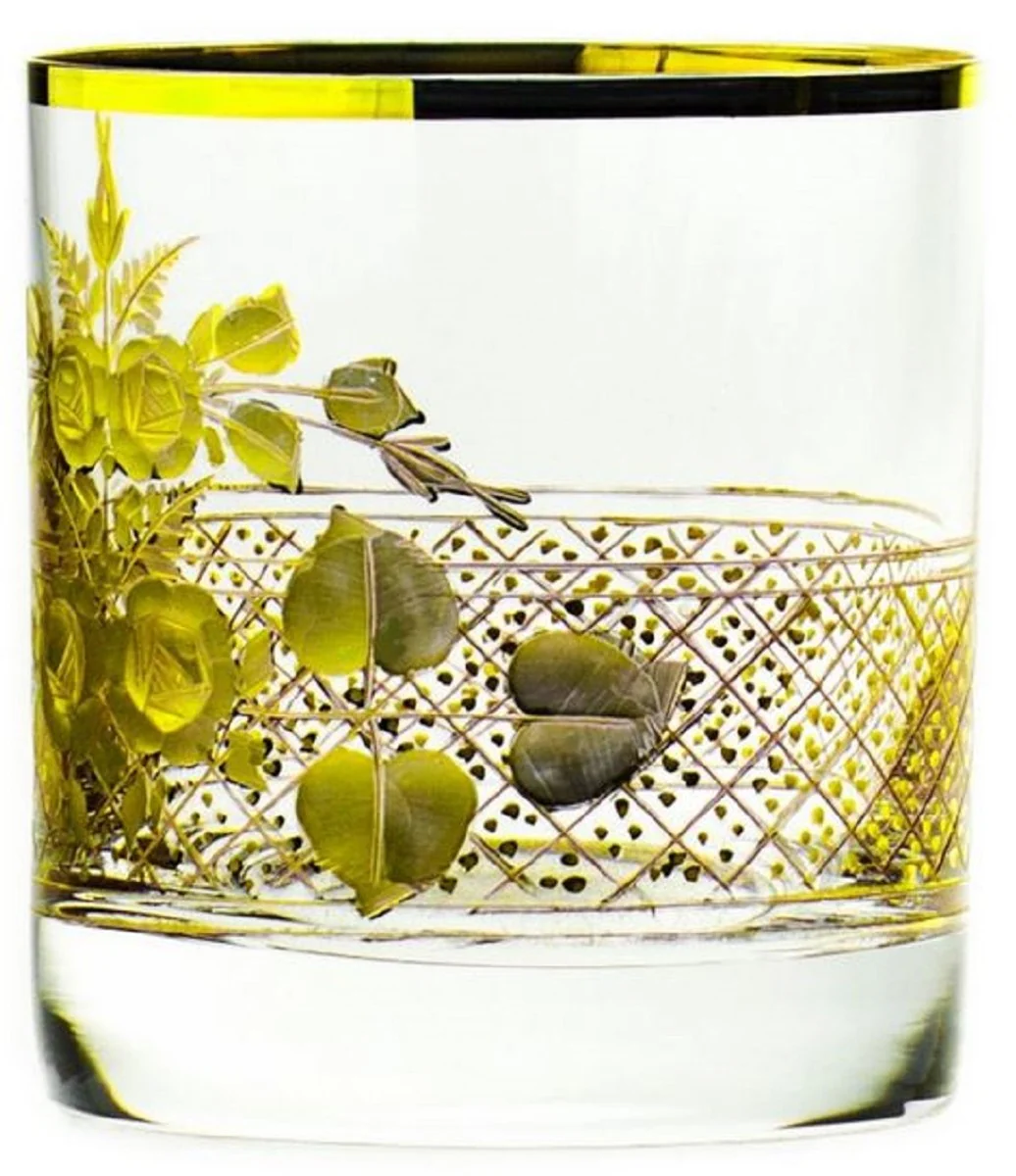 Casa Padrino conjunto de 6 copas de whisky oro ? 8 x A. 9 cm - Copas de whisky hechos y grabados a mano - Accesorios para Hoteles y Restaurantes - Calidad de Lujo