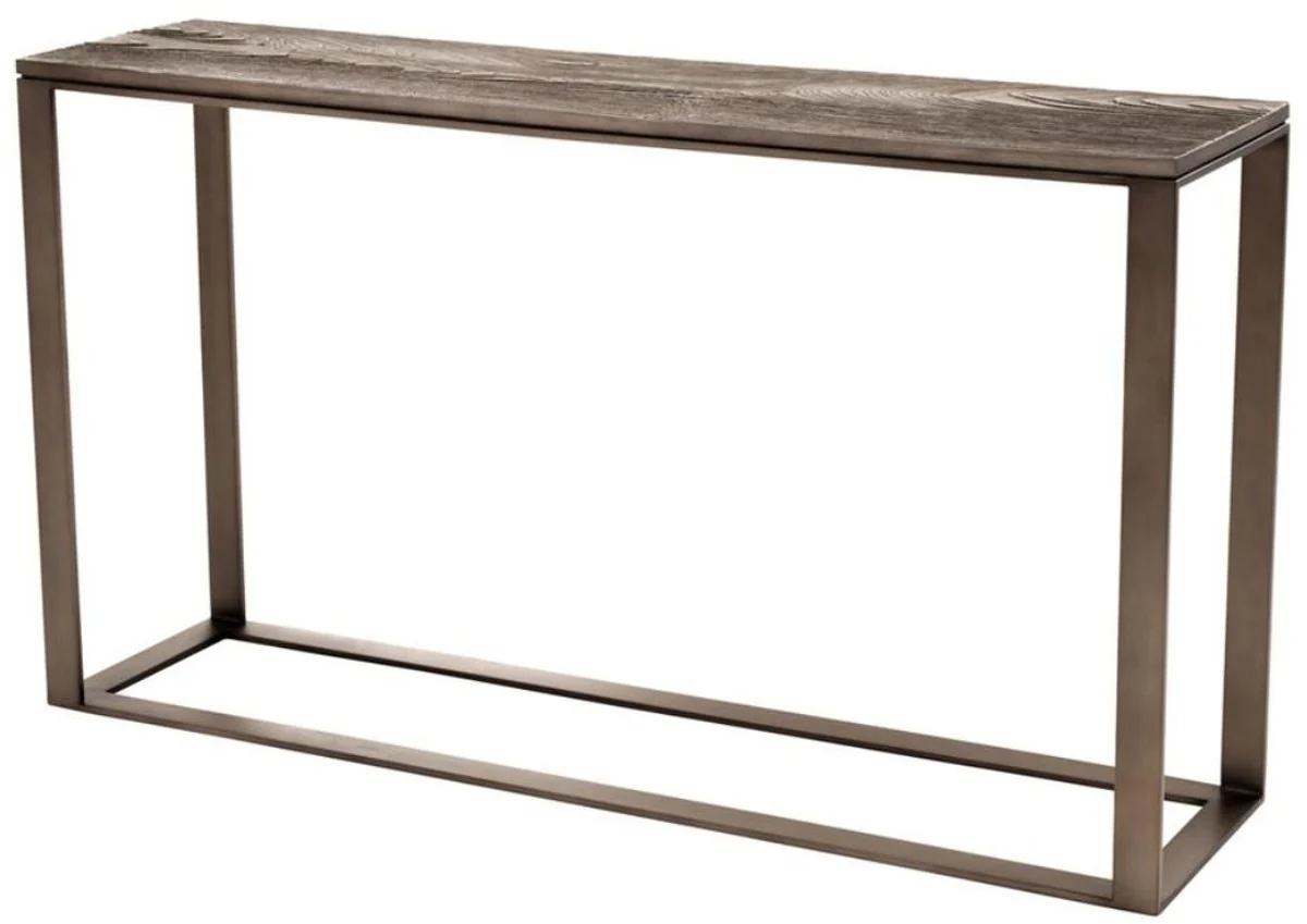 Casa Padrino consola / mesa de consola de lujo rosa-bronce 140 x 35 x H. 78,5 cm - Calidad de Lujo