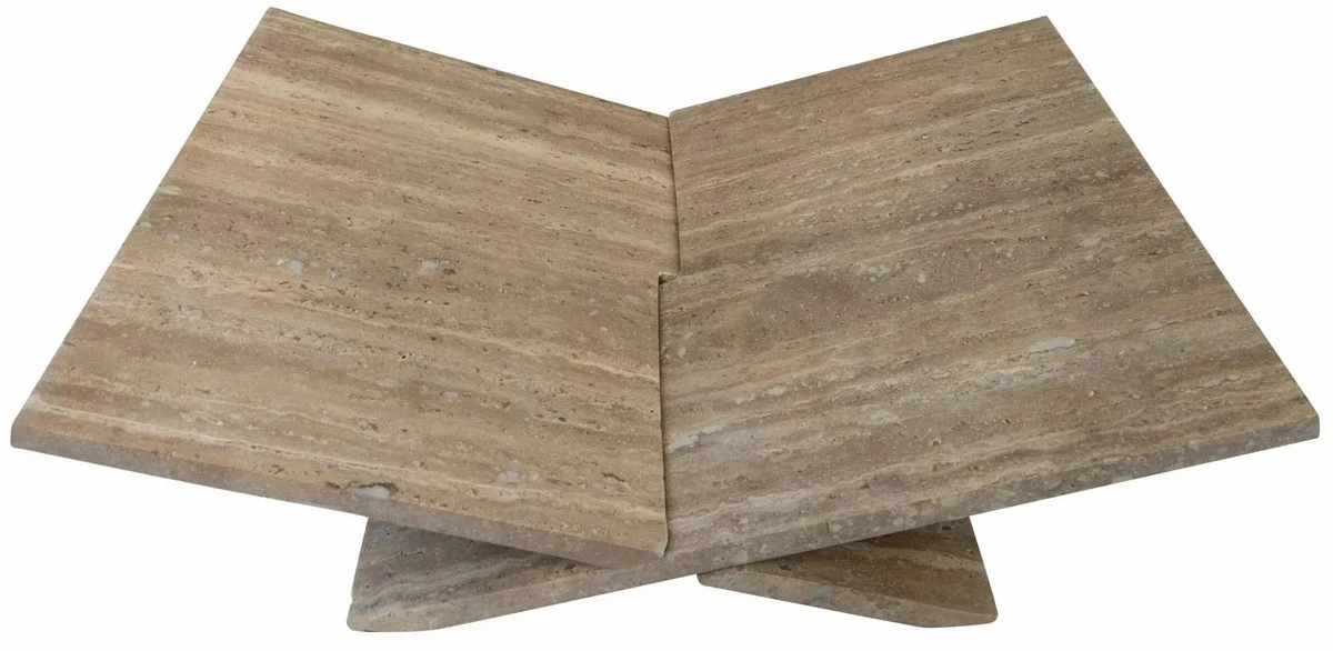 Casa Padrino soporte para libro / sujetalibros de travertino de lujo beige 49,5 cm - Accesorios decorativos