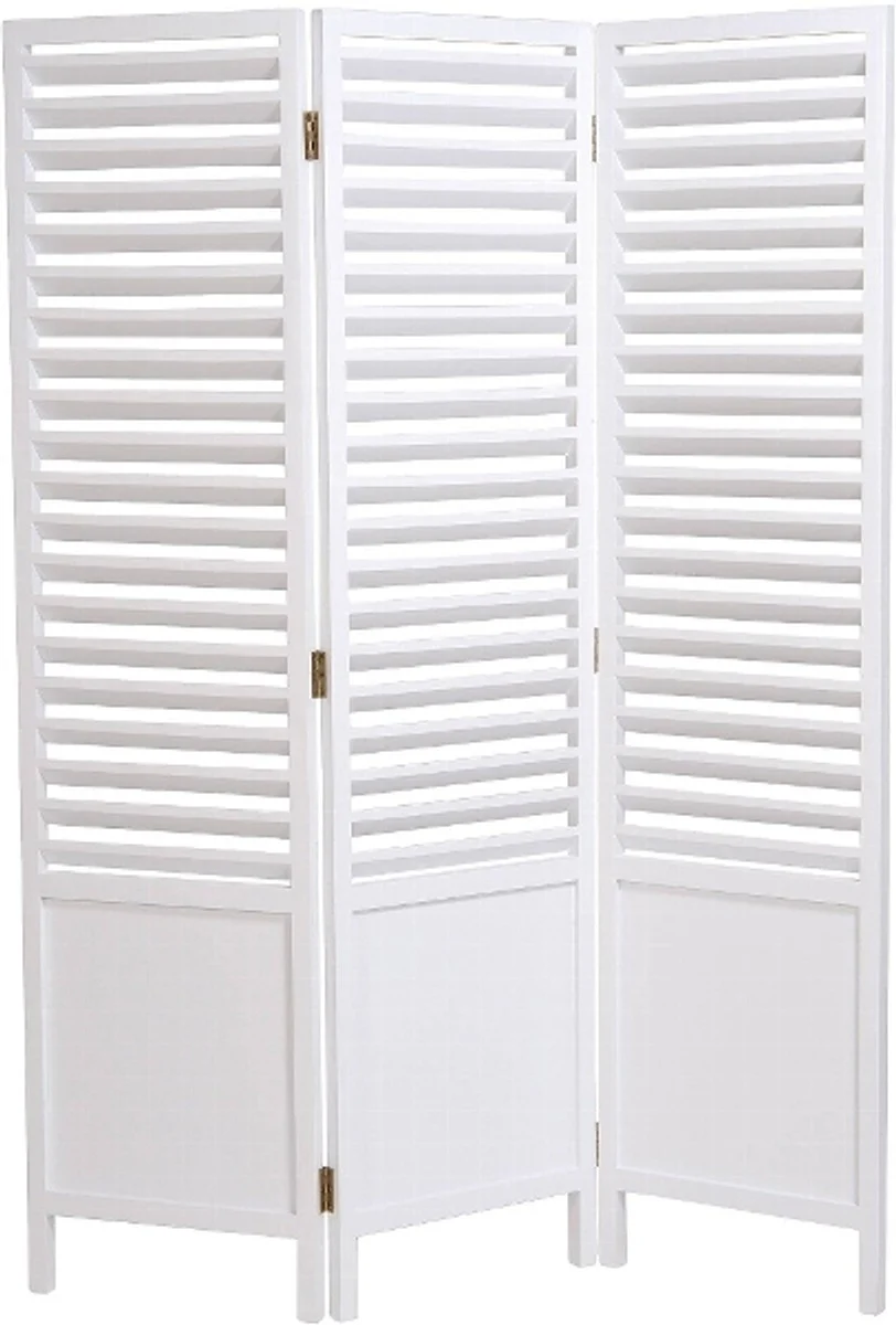 Casa Padrino Country Style Room Divider White 121 x 3 x H. 160 cm - Folding Room Divider in Country Style