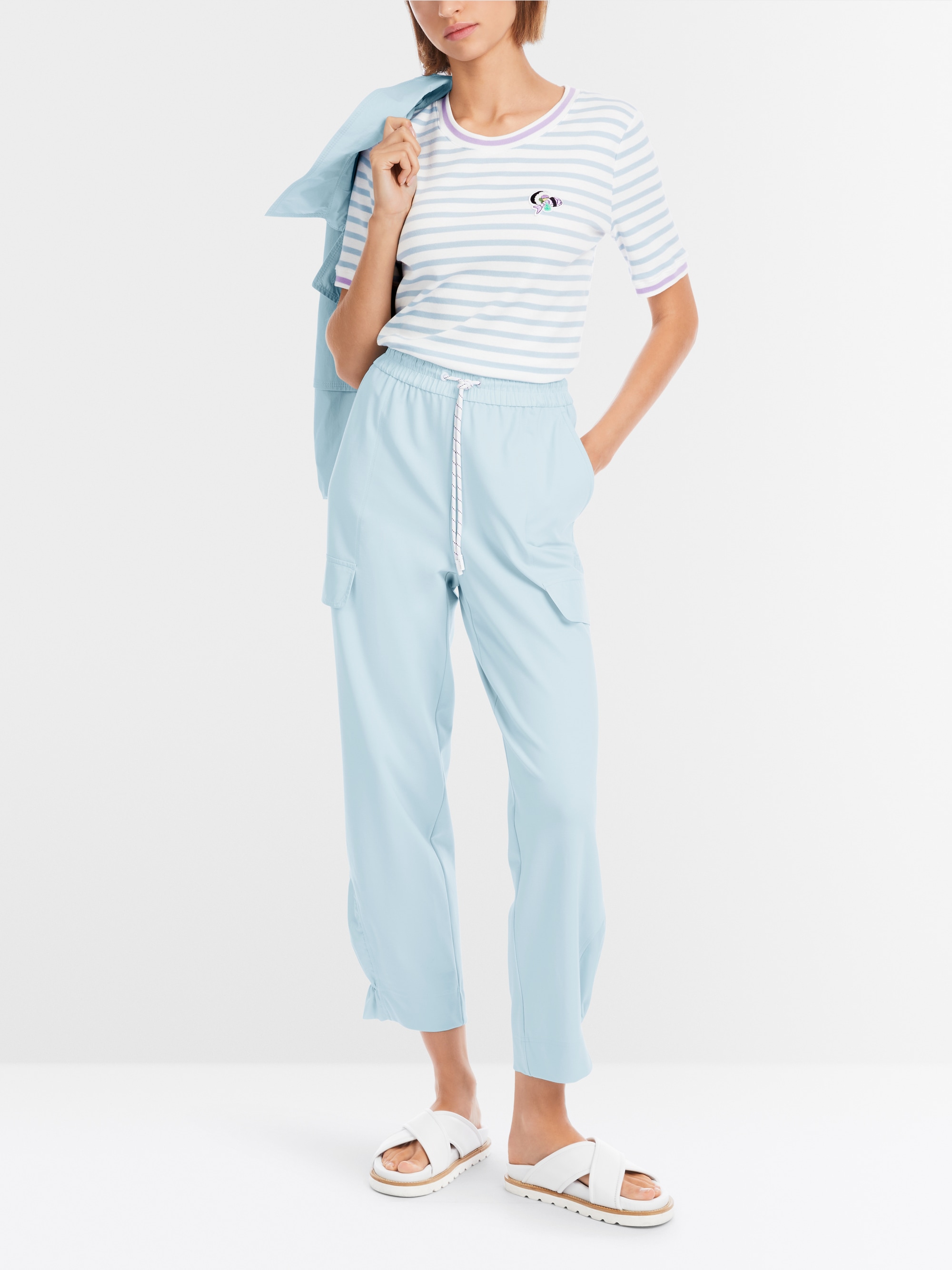 Marc-Cain Striped ribbed T-shirt