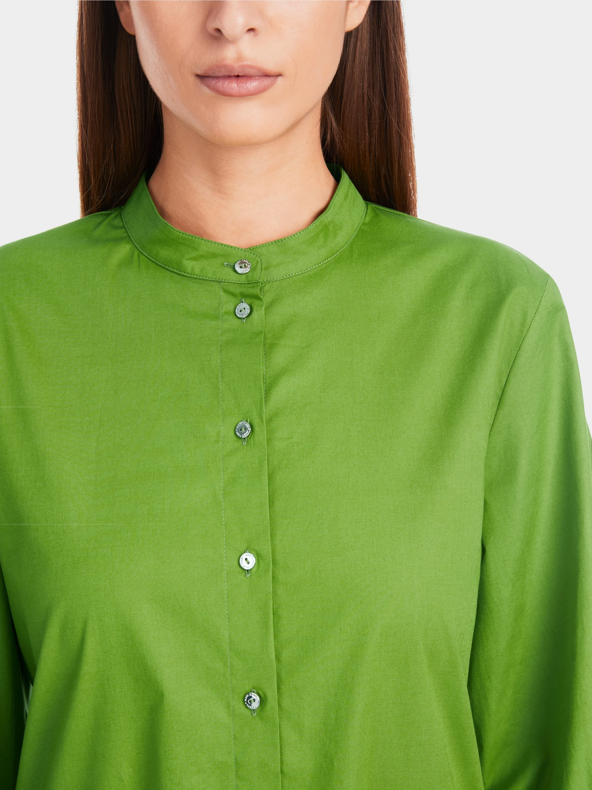 Marc-Cain Plain cotton shirt dress