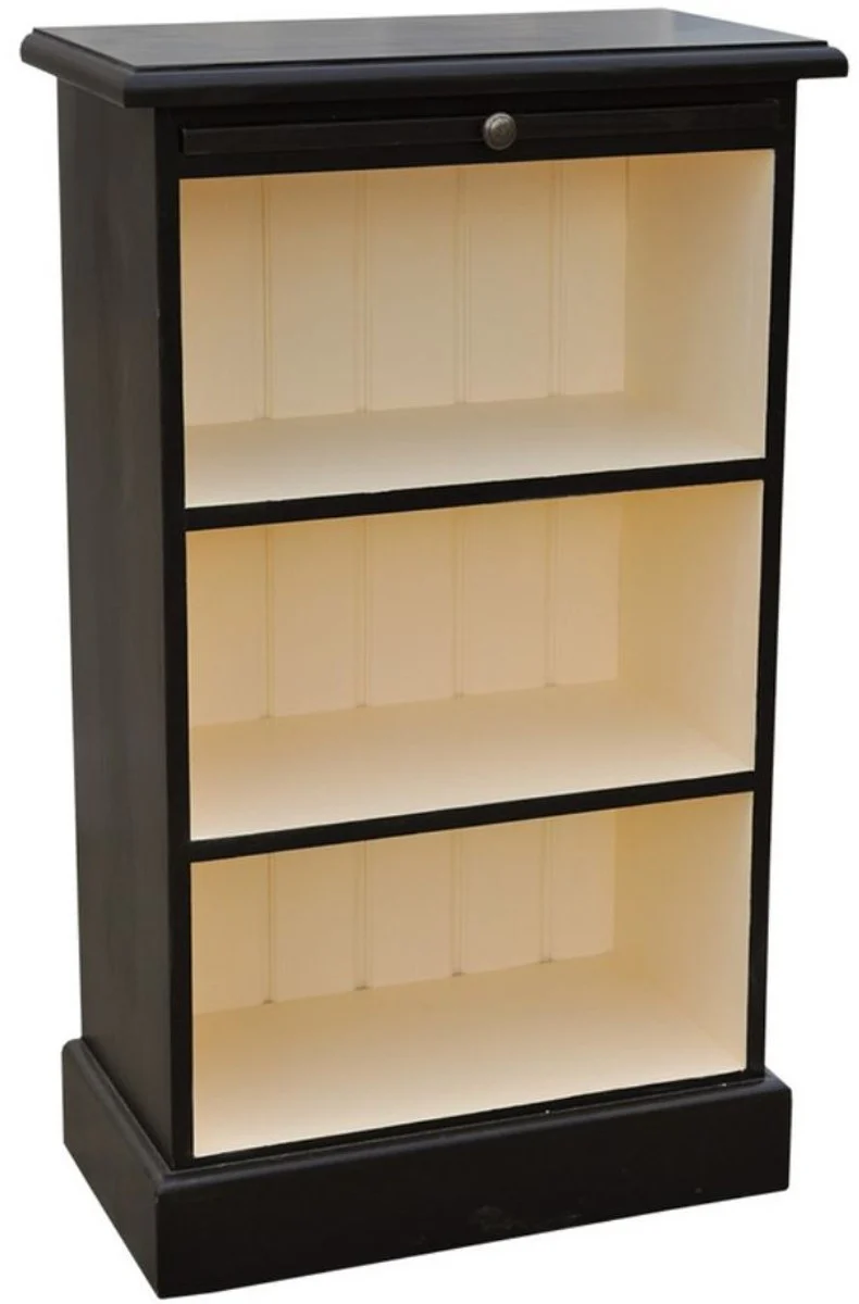 Casa Padrino country house style bookcase black / cream 58 x 32 x H. 98 cm - Country House Style Office Furniture