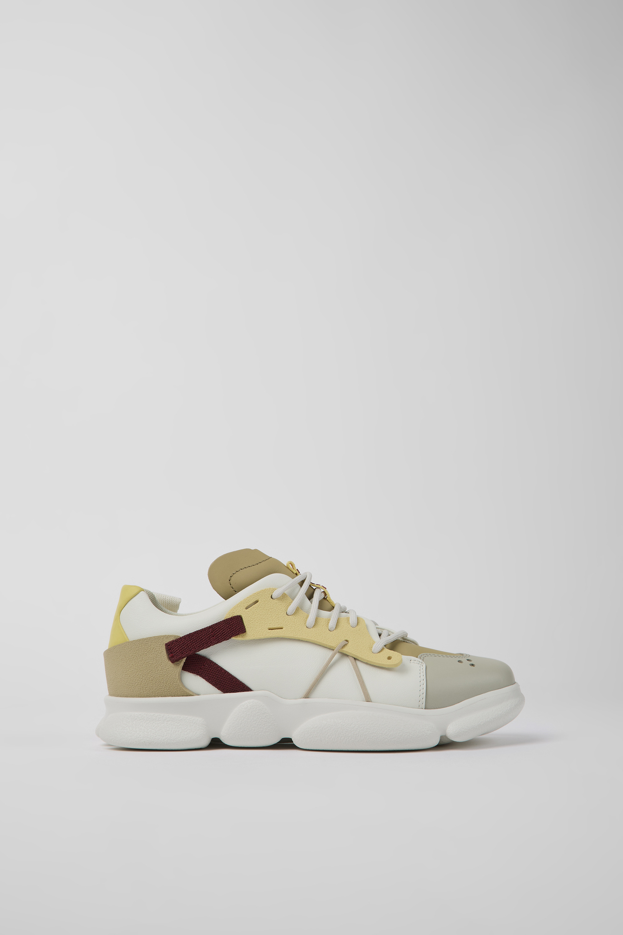 Twins - Multicolored leather and textile sneakers for women