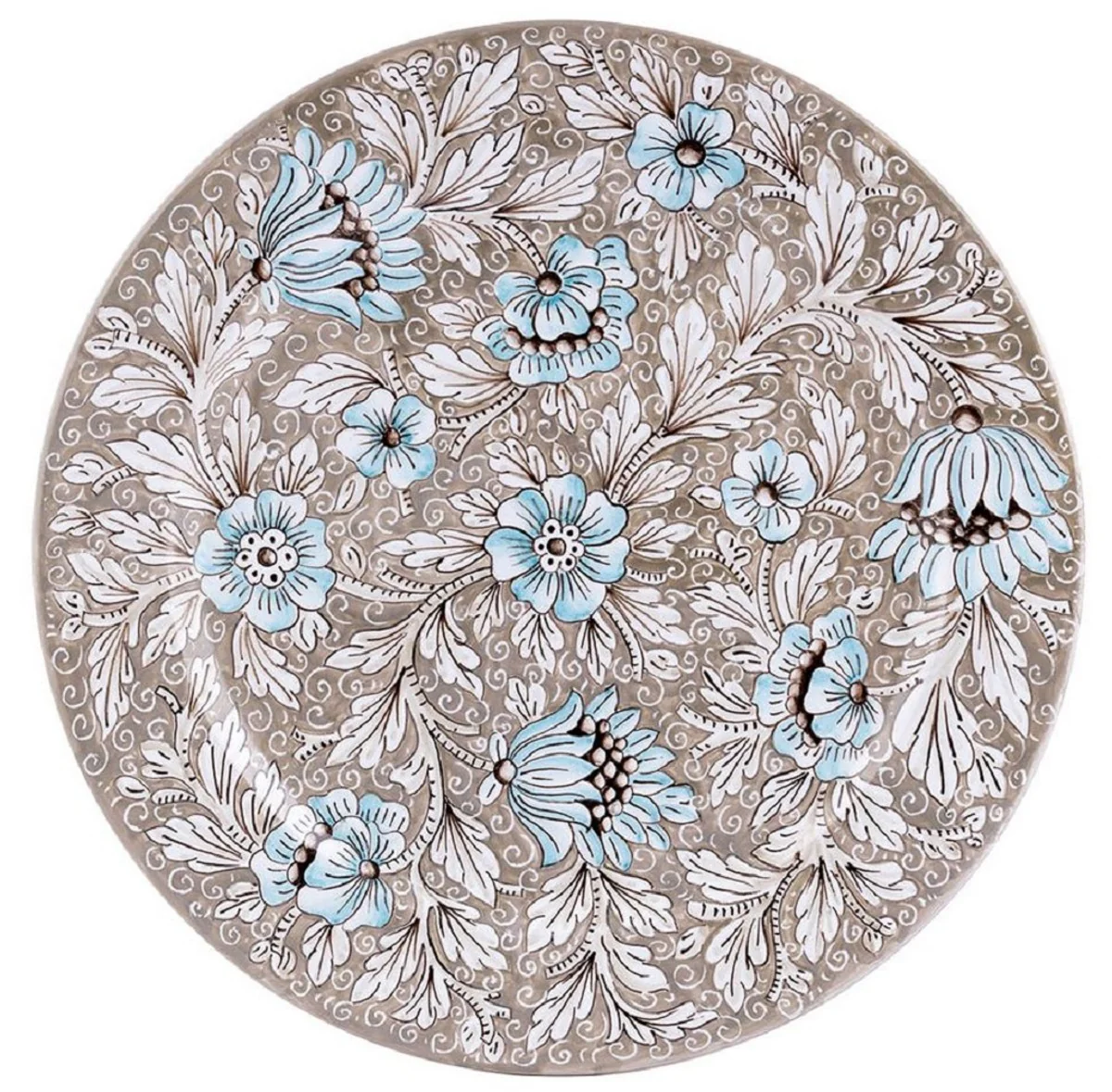 Casa Padrino conjunto de 6 platos de cer¨¢mica de lujo marr¨®n ? 32 cm - Hecho en Italia