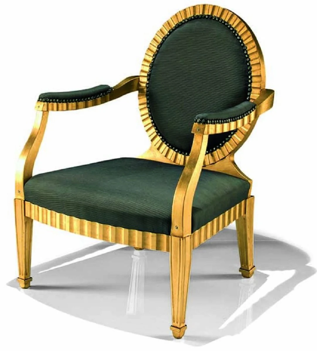 Casa Padrino sill¨®n de sal¨®n barroco de lujo verde / oro - Hecho en Italia