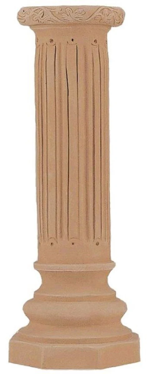 Casa Padrino pilar barroco terracota Ø 31 x A. 86 cm - Columna decorativa de cerámica hecha a mano - Decoración de Jardín de Terraza Barroco
