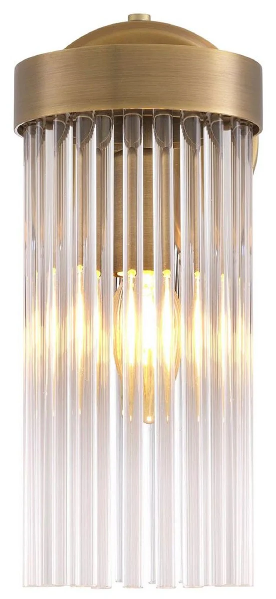 Casa Padrino lámpara de pared de lujo latón antiguo 12 x 17 x A. 30 cm - Elegante aplique de estilo retro - Colección de Lujo