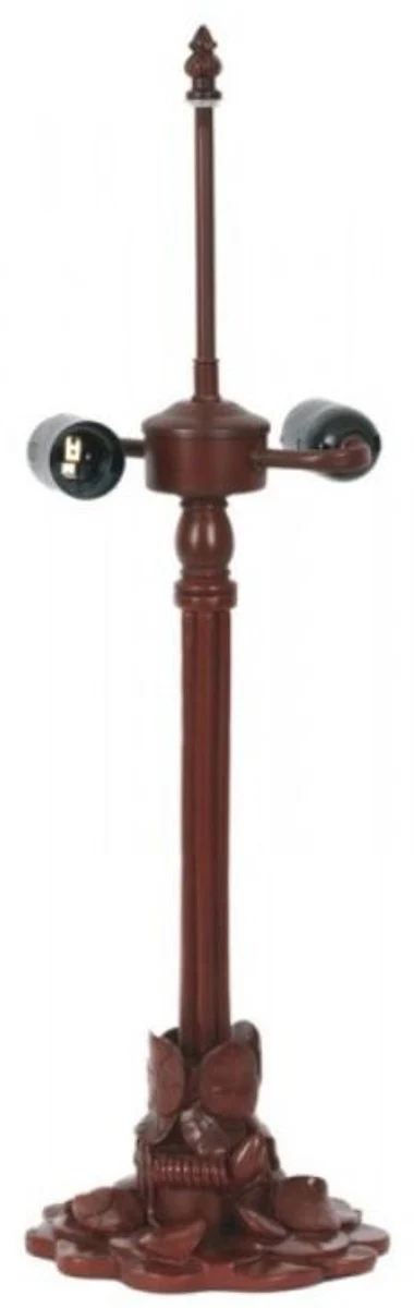 Casa Padrino Tiffany Table Lamp Bronze Colors / Multicolored Ø 40 x H. 61 cm - Tiffany Stool Lamp made of 528 Pieces