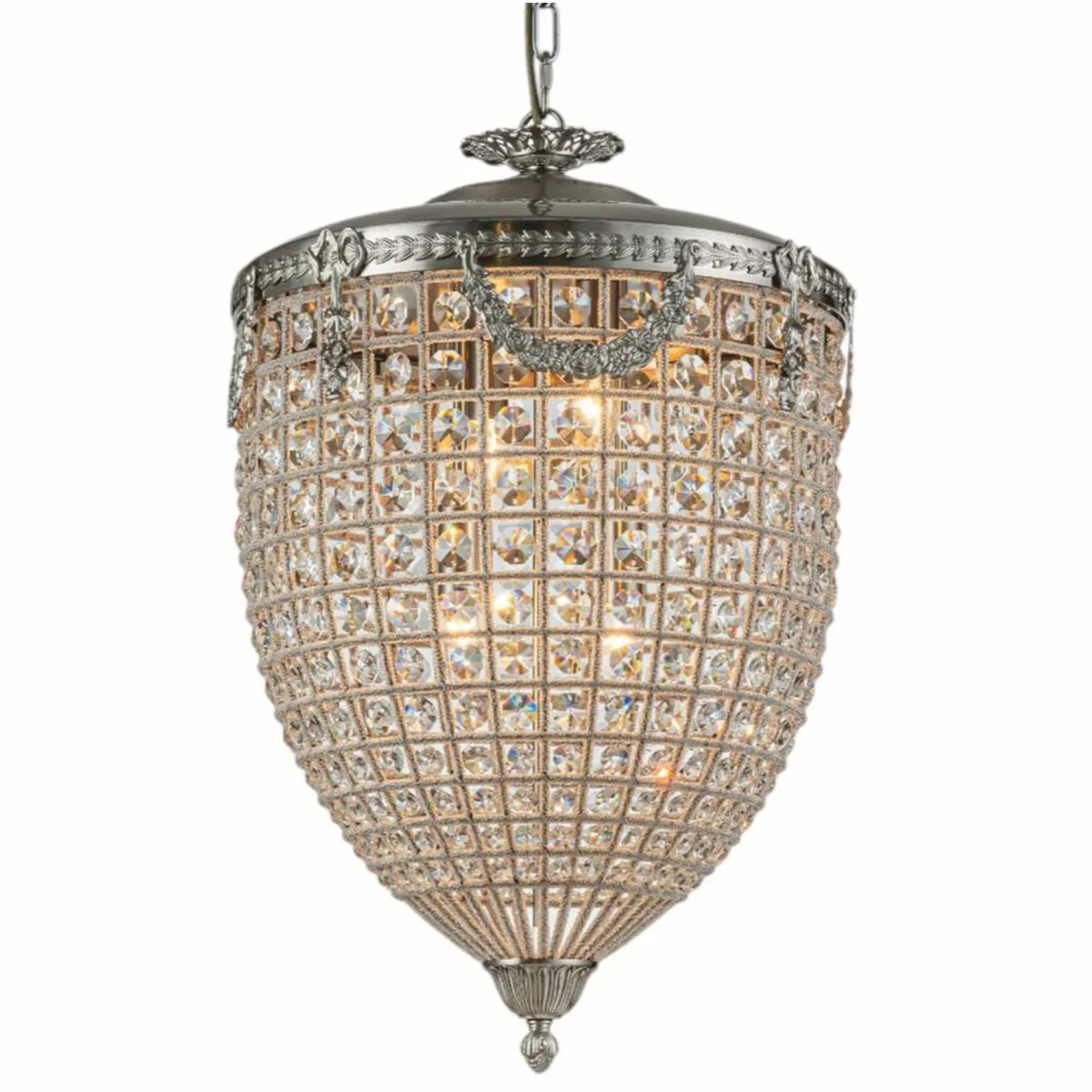 Casa Padrino l¨¢mpara de ara?a de cristal barroco plata ? 38 x Al. 65 cm - Luces barrocos