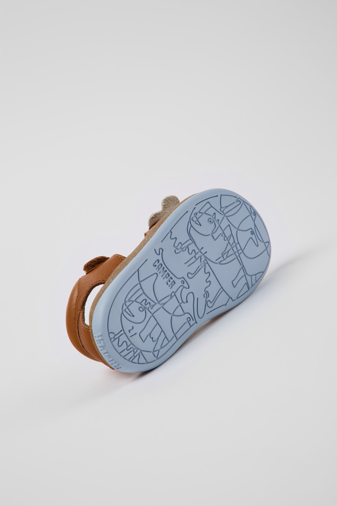 Twins Brown leather sandals for boys