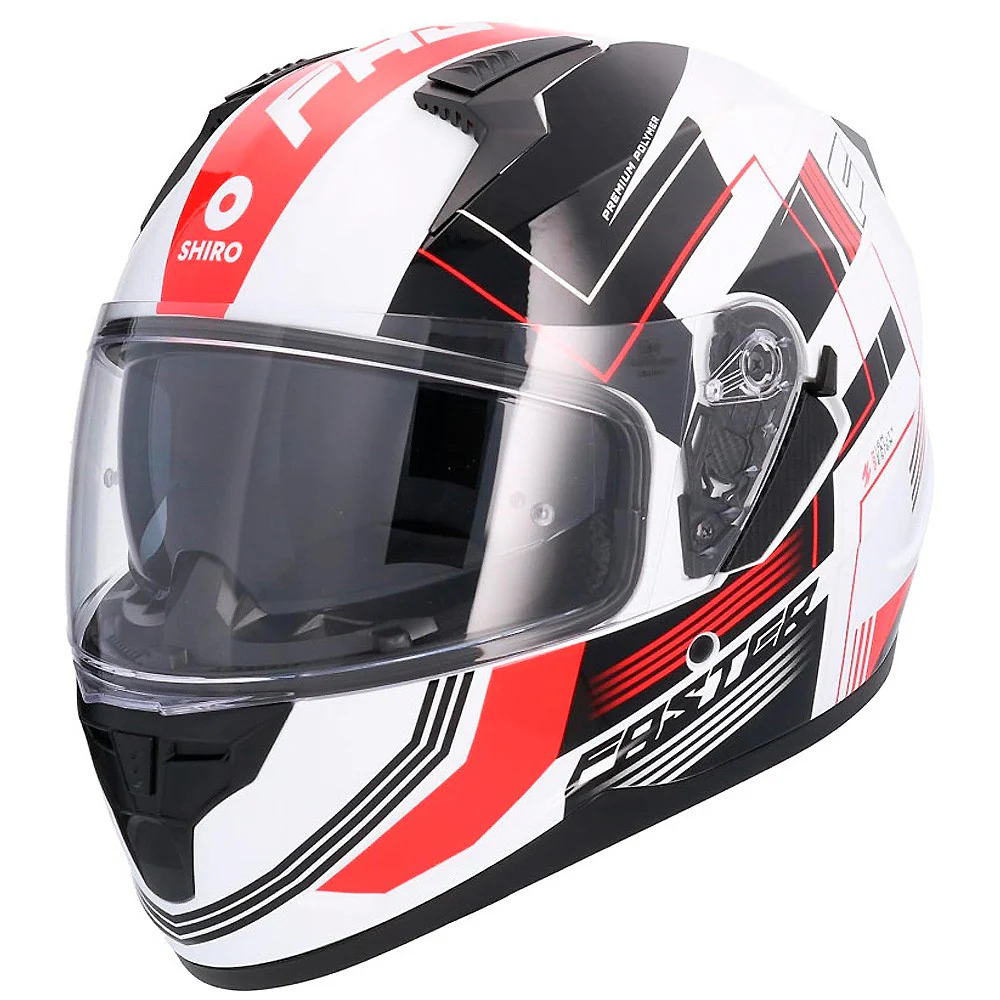 CASCO SHIRO SH667 TRUENO FASTER BLANCO / ROJO