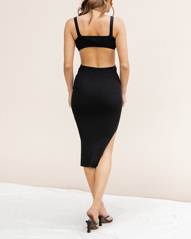 Women's Personality Hollow Knit Sexy Dress