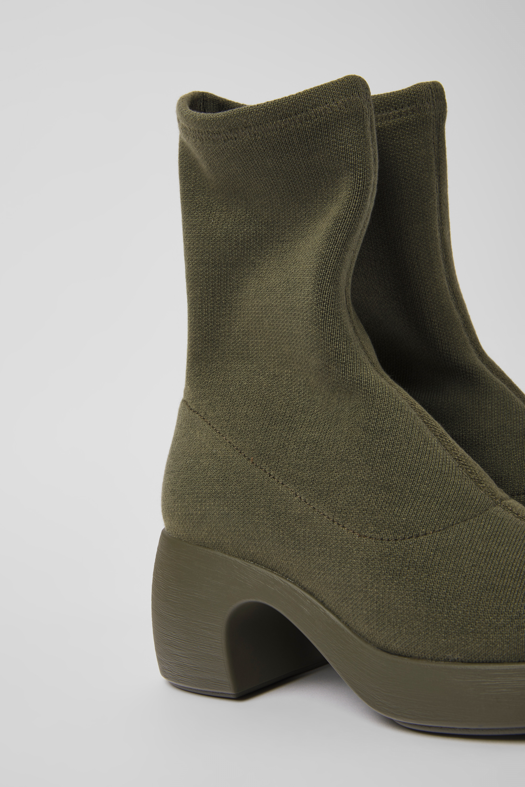 Thelma TENCEL - Green TENCEL Lyocell boots for women